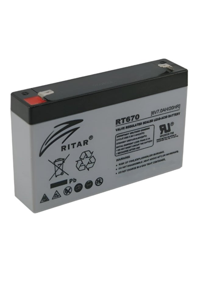 RITAR RITAR BATTERY 6 VOLT- 7 AH  - Image 1