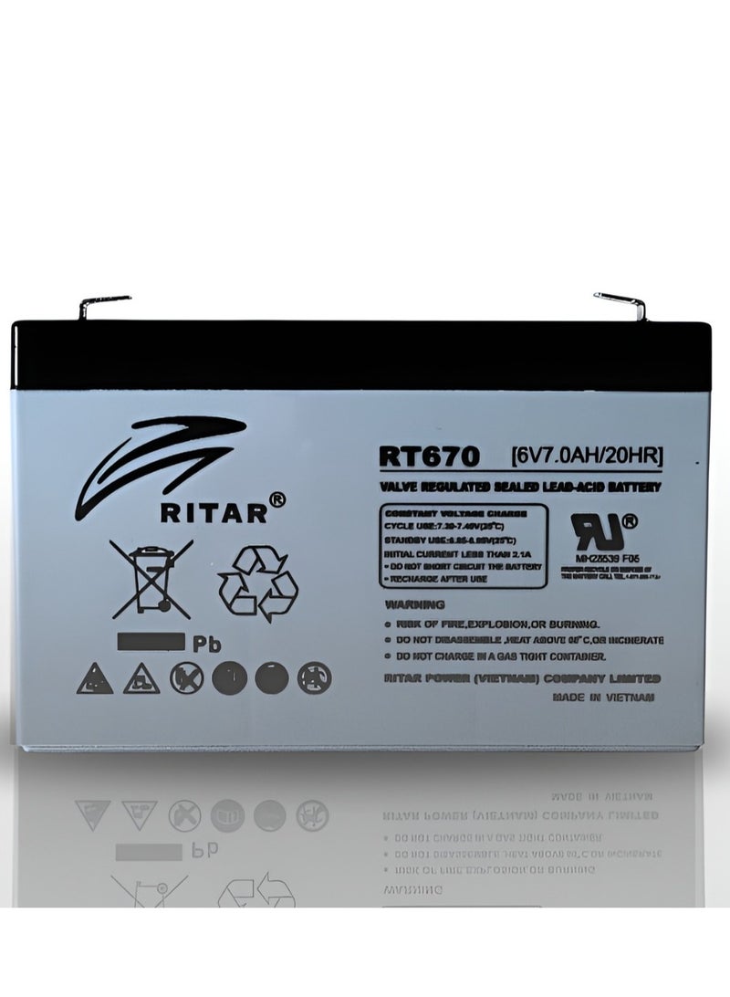 ريتار بطاريه ريتار 6 فولت - 7 امبير - Image 1