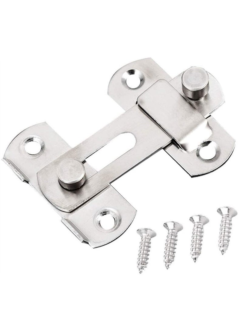 Generic Safety Door Lock, Stainless Steel Flip Latch Gate Latches Bar Latch Hasp Lock Sliding for Window Cabinet Room Accessorries, Brushed Finish  - Image 1