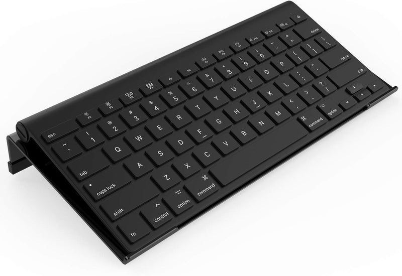 KOTEMON Mini Computer Keyboard Stand-11.8'' x 5.1''-Small Computer Keyboard Tray Acrylic Keyboard Holder for 78 Keys Universal Compact Keyboard, with Black Silicone Strip, Black - Image 1