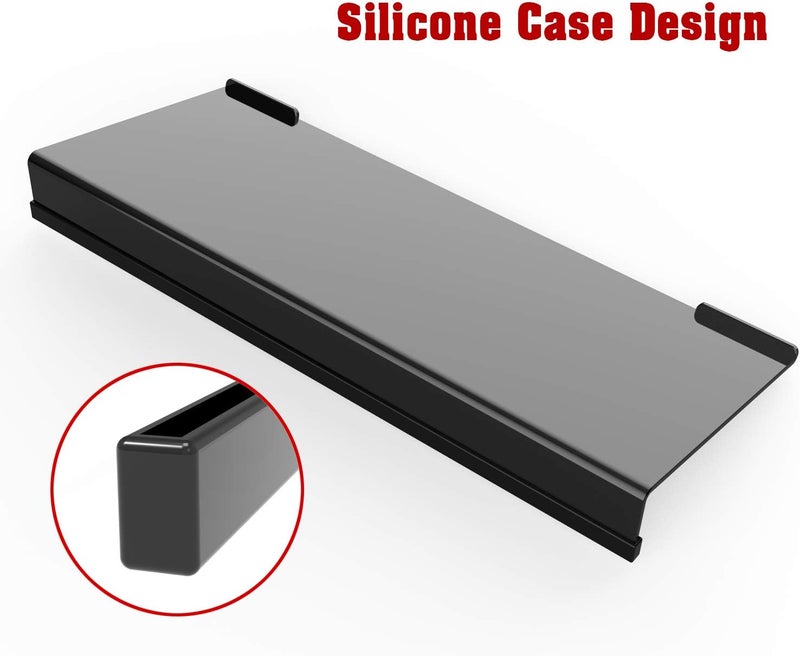 KOTEMON Mini Computer Keyboard Stand-11.8'' x 5.1''-Small Computer Keyboard Tray Acrylic Keyboard Holder for 78 Keys Universal Compact Keyboard, with Black Silicone Strip, Black - Image 5