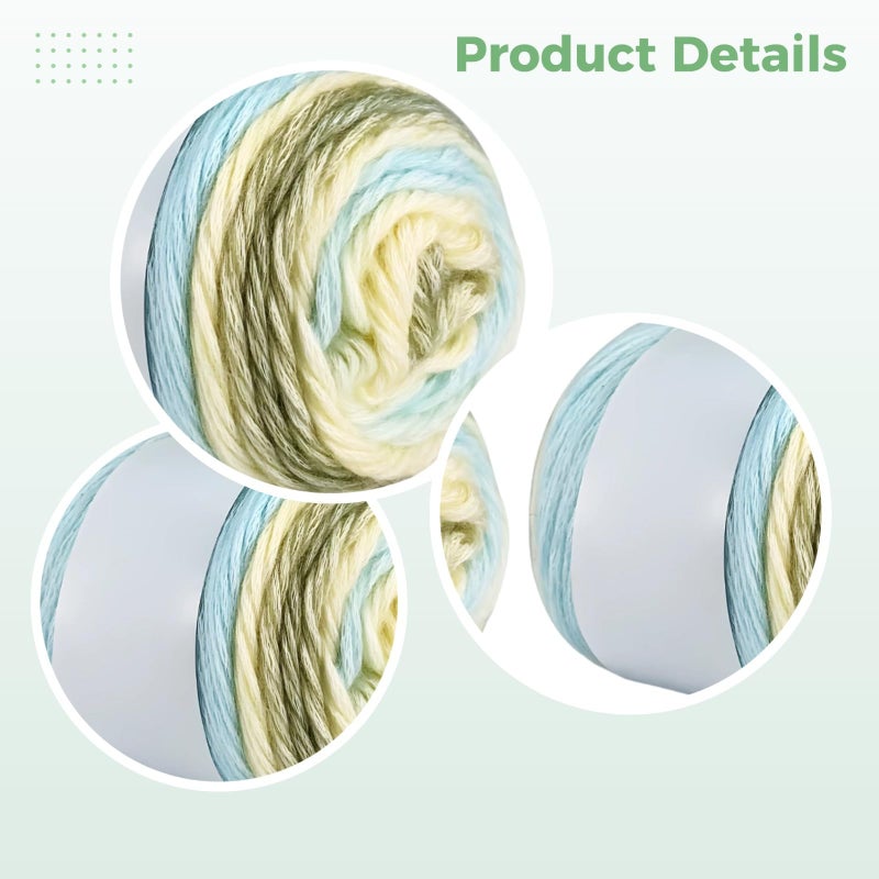 Ombre Gradient Cake Yarn For Knitting Crocheting DIY Crafting Scarves 100g - Image 4