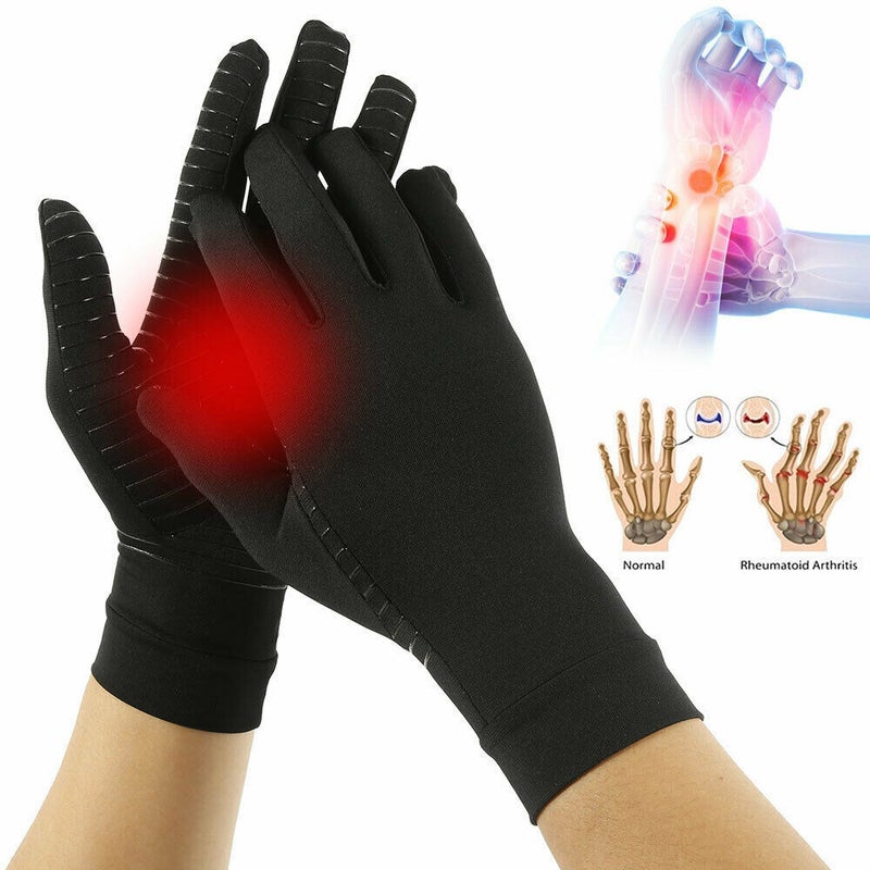 Full Finger Arthritis Glove Copper Infused Compression Gloves Copper Arthritis Gloves Non-Slip Silicone Gel for Women/Men - Image 5
