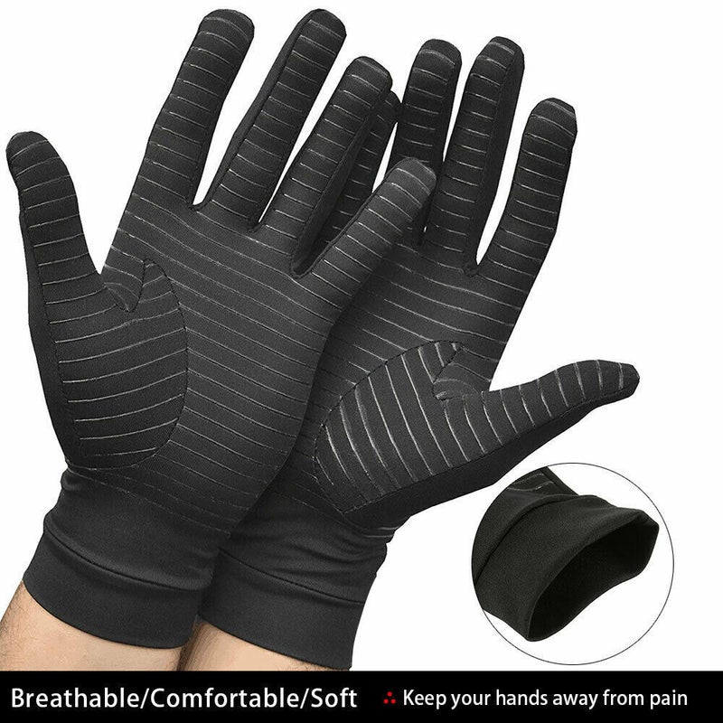 Full Finger Arthritis Glove Copper Infused Compression Gloves Copper Arthritis Gloves Non-Slip Silicone Gel for Women/Men - Image 2