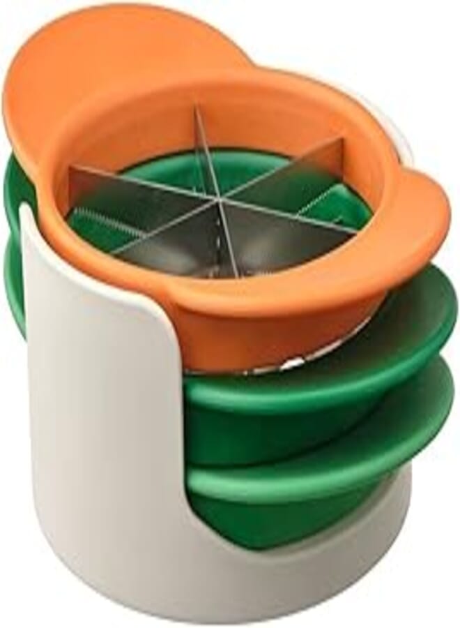 Digital Shoppy UPPFYLLD Fruit Cutter, Set of 4, Mixed Colours.