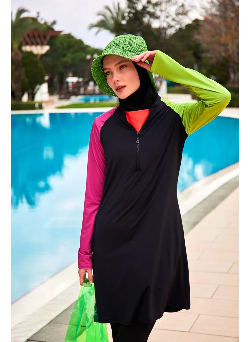 Marina Lycra Black Fully Covered Hijab Swimsuit M2476
