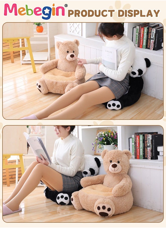 Bear-shaped Armchair, Adorable Fluffy Sofa, Animal-shaped Plush Chair for Relaxing and Reading, Charming Piece of Home Decor, Suitable for Living Room, Nursery Room and Kindergarten, 50*50*45cm