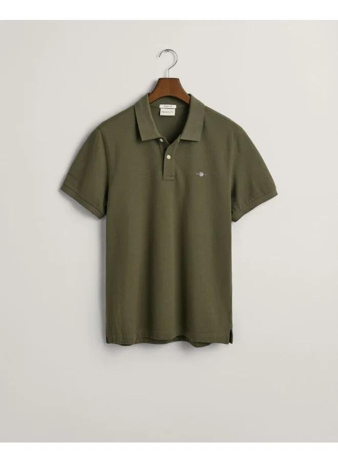 غانت Gant Regular Fit Shield Piqué Polo Shirt