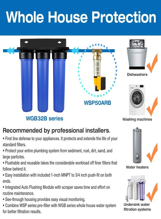 iSpring FWSP100ARB Reusable Spin Down Sediment Water Filter Replacement Cartridge with Scrapper and Seal Cover for WSPARB Series, 100 micron - Image 4