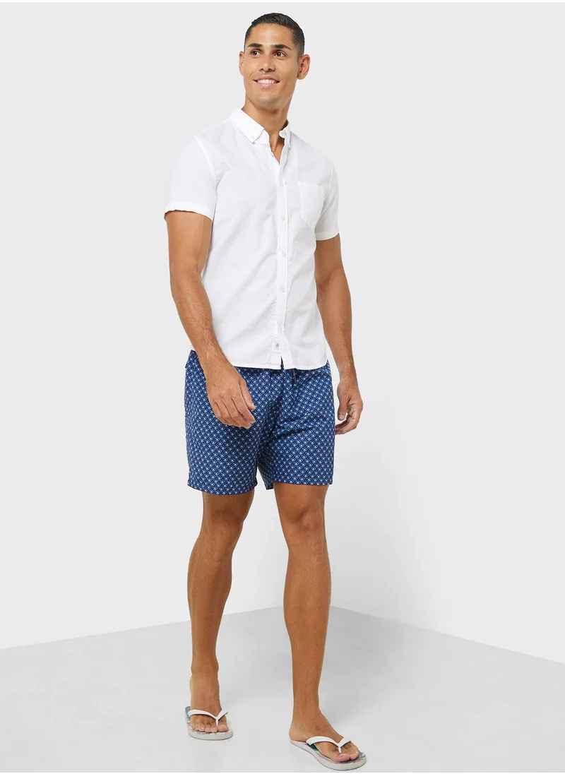 Hackett Drawstring Printed Shorts