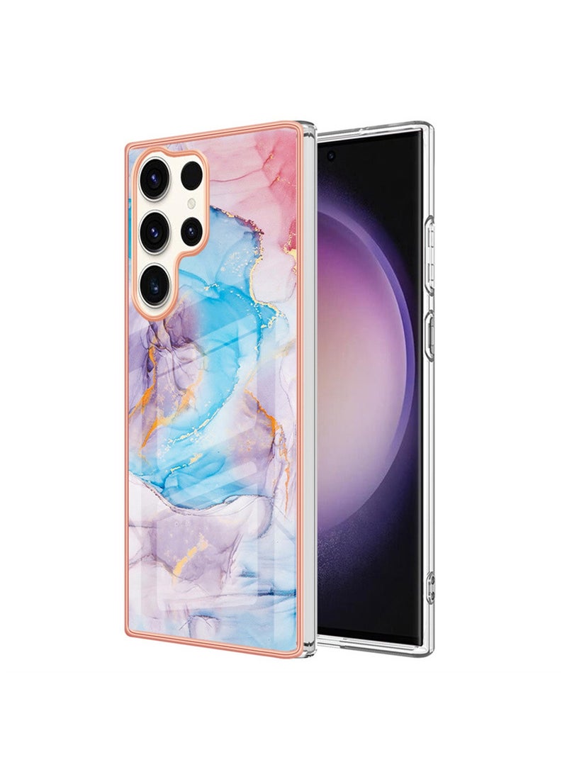 X-level Samsung Galaxy S24 Ultra Marble Case Cover with Anti-fingerprint Anti-drop Waterproof Comfortable Touch Feel back Cover Support Wireless Charging Camera Len Protector Phone Shell Accessories  - Image 1