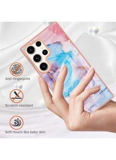 X-level Samsung Galaxy S24 Ultra Marble Case Cover with Anti-fingerprint Anti-drop Waterproof Comfortable Touch Feel back Cover Support Wireless Charging Camera Len Protector Phone Shell Accessories  - Image 2