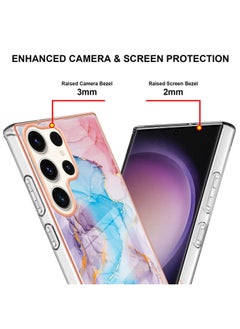 X-level Samsung Galaxy S24 Ultra Marble Case Cover with Anti-fingerprint Anti-drop Waterproof Comfortable Touch Feel back Cover Support Wireless Charging Camera Len Protector Phone Shell Accessories  - Image 4