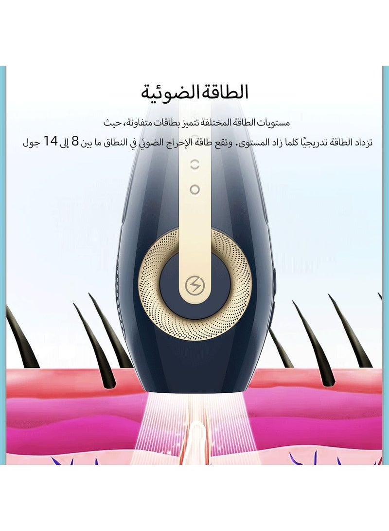 ملاي جهاز إزالة الشعر بالليزر T17، إزالة الشعر بالضوء النبضي IPL بدون ألم مع تقنية الاستشعار، جهاز إزالة الشعر المنزلي للوجه والظهر والساق والذراع وتحت الإبط وخط البيكيني، 500,000 ومضة، تبريد بالثلج - Image 4