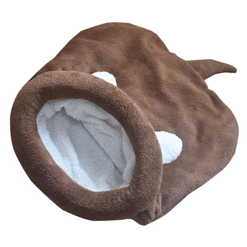 Pet Dog House Cat Warm Dog Cat Bed Lovely Pet Warm Mat Cushion Kennels Pet Supplies - Size (Coffee) - Image 2