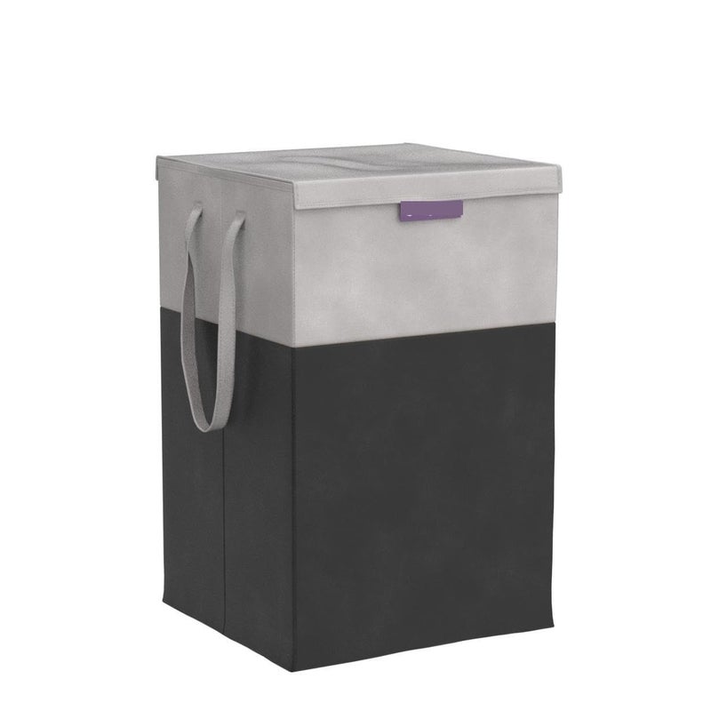 LAVIKRAFTS 75L Folding Laundry Basket Large Laundry Hamper With Lid Handles Collapsible Freestanding Clothes Hamper Storage Basket for Bedroom Bathroom Dorm Black - Image 1