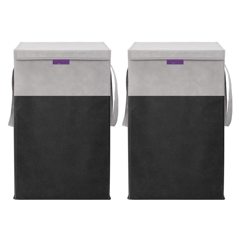 LAVIKRAFTS 75L Folding Laundry Basket Large Laundry Hamper With Lid Handles Collapsible Freestanding Clothes Hamper Storage Basket for Bedroom Bathroom Dorm Black - Image 4