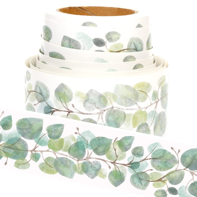 Youngever 52.5 ft Bulletin Board Borders for Classroom Decoration (Eucalyptus Design) - Image 1