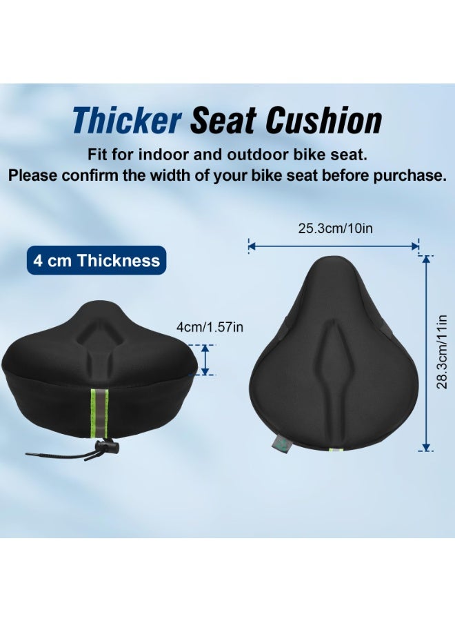 Bike Seat Cushion - Gel Padded Bike Seat Cover for Men Women Comfort, Extra Soft Exercise Bicycle Seat Compatible with Peloton, Outdoor & Indoor Bike Saddles - Image 2