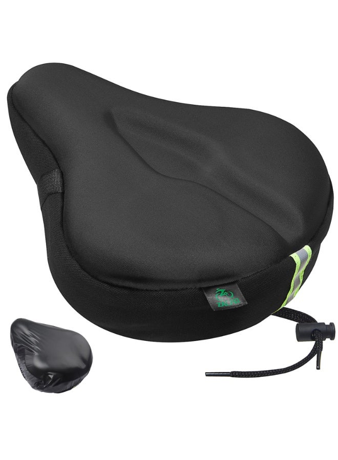 Bike Seat Cushion - Gel Padded Bike Seat Cover for Men Women Comfort, Extra Soft Exercise Bicycle Seat Compatible with Peloton, Outdoor & Indoor Bike Saddles - Image 1