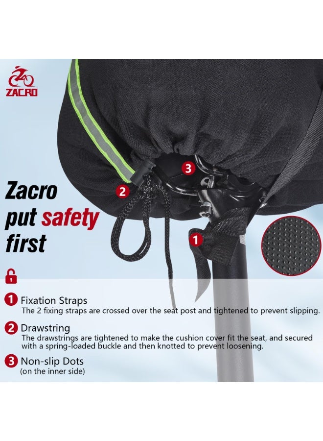 Bike Seat Cushion - Gel Padded Bike Seat Cover for Men Women Comfort, Extra Soft Exercise Bicycle Seat Compatible with Peloton, Outdoor & Indoor Bike Saddles - Image 4