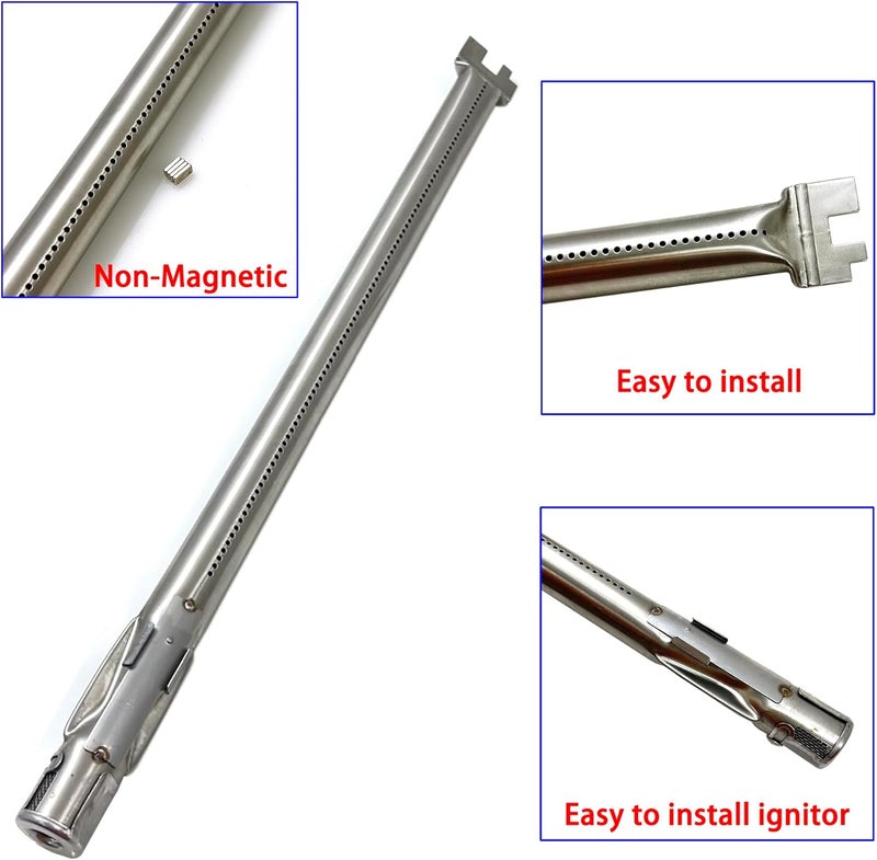 Direct Store Parts DA118 19.5" Stainless Steel Grill Burners for Weber 62752, Weber Genesis 300 Series (2011-2016), Genesis E310 E320 E330 S310 S320 S330 Gas Grills with Front Control Knob - Image 3