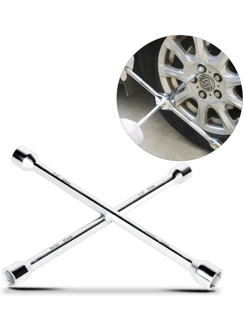 Professional Cross Tool Key Four Way Car Wheel Nut Heavy Duty Carbon Steel Universal For Car Tire Repair - Image 1