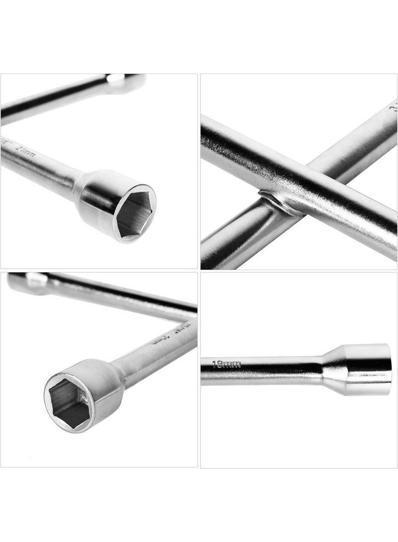 Professional Cross Tool Key Four Way Car Wheel Nut Heavy Duty Carbon Steel Universal For Car Tire Repair - Image 3