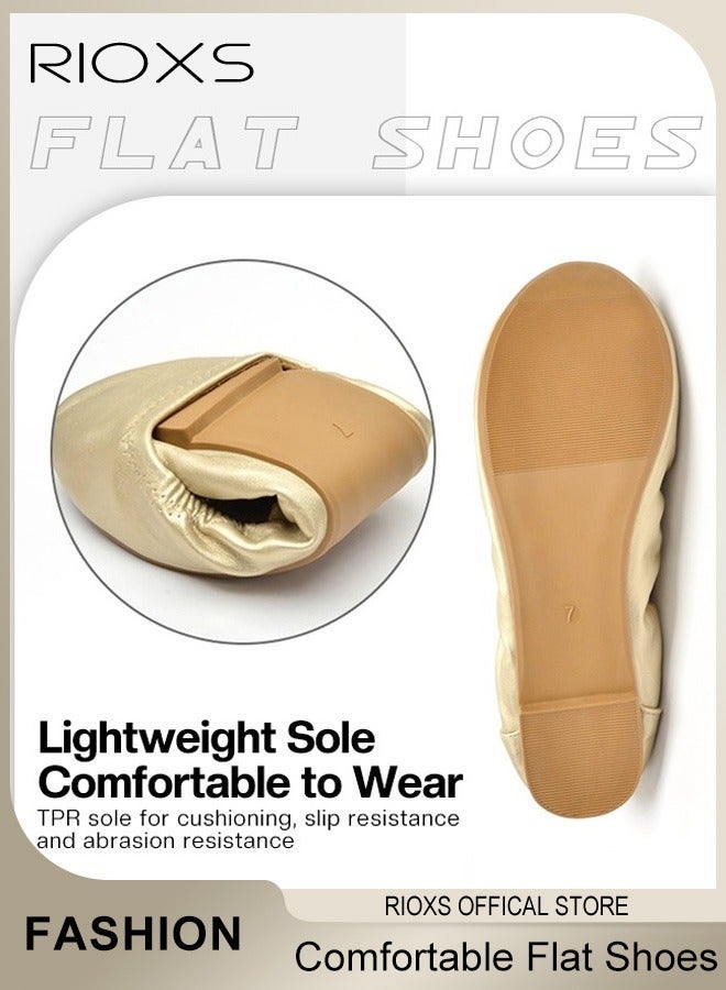 Women's Flats Shoes, Round Toe Belice Ballet Flats, Ultra Soft Comfortable Slip-ons Ballerina Flats, Walking Ballerina Shoes for Women, Lightweight Dressy Ballerina Shoes, Anti-slip Ladies Work Shoes, Business Shoes, Dance Flats, Soild Color Ballerina - Image 5