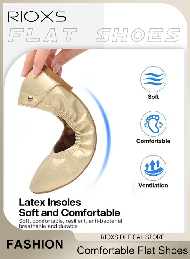 Women's Flats Shoes, Round Toe Belice Ballet Flats, Ultra Soft Comfortable Slip-ons Ballerina Flats, Walking Ballerina Shoes for Women, Lightweight Dressy Ballerina Shoes, Anti-slip Ladies Work Shoes, Business Shoes, Dance Flats, Soild Color Ballerina - Image 4