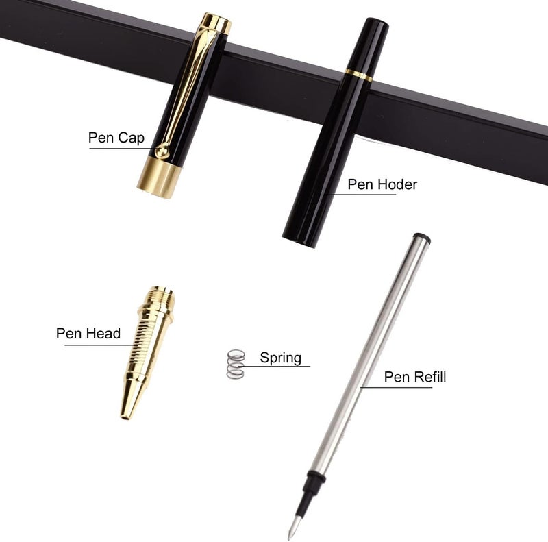 KASTWAVE Expert Ballpoint Pen Black With Chrome Trim Luxury, Ballpoint Line 0.5Mm Tip Come With 2 Pieces Black Ink Refill, Nice Ballpens Classy Gift Box For Student, Executive, Office - Image 5