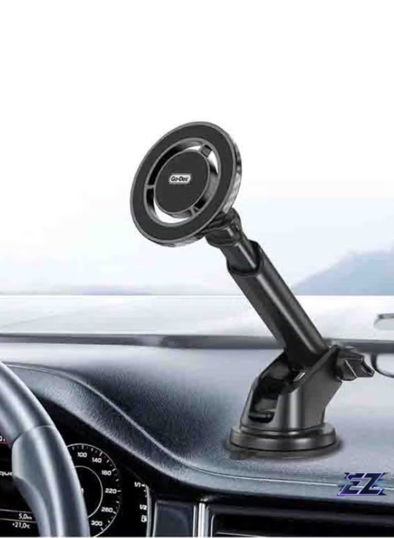 ELTRAZONE Magnetic Car Phone Holder – Telescopic Design with 360° Rotatable Suction Cup (Black) - Image 4