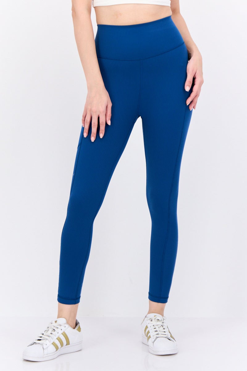 Adidas ليغينغز يوغا ضيقة للنساء، أزرق فواتح - Image 1