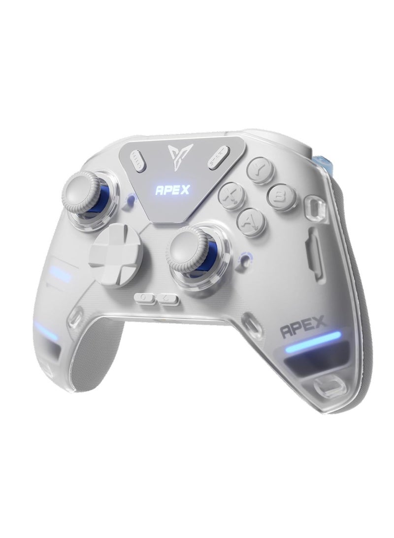 FlyDigi APEX 4 Elite PC Controller Force Feedback Trigger Force-Adjustable Alloy Joystick Full-Color LCD Display 1500mAh 1000hz Report Rate Stereo Vibration PC/NS/TV/Android/Laptop - Image 2