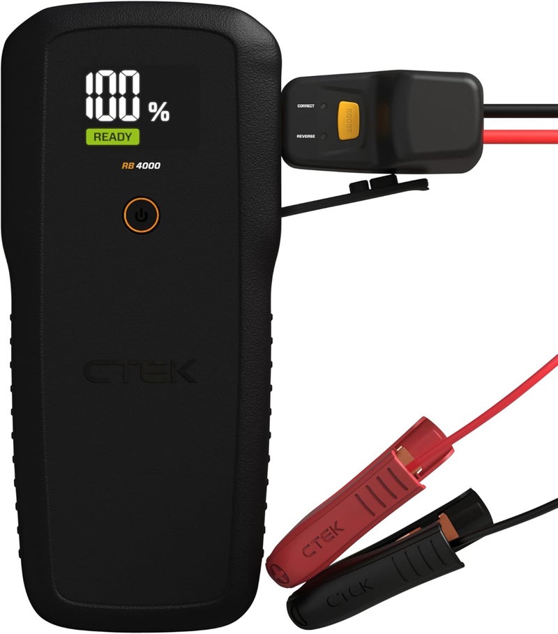 CTEK RB 4000 Portable Jump Starter Booster - 4000A Peak Current for 12V Diesel and Petrol Vehicles - Image 1