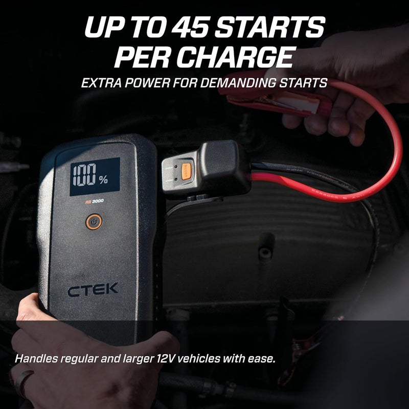 CTEK RB 4000 Portable Jump Starter Booster - 4000A Peak Current for 12V Diesel and Petrol Vehicles - Image 3