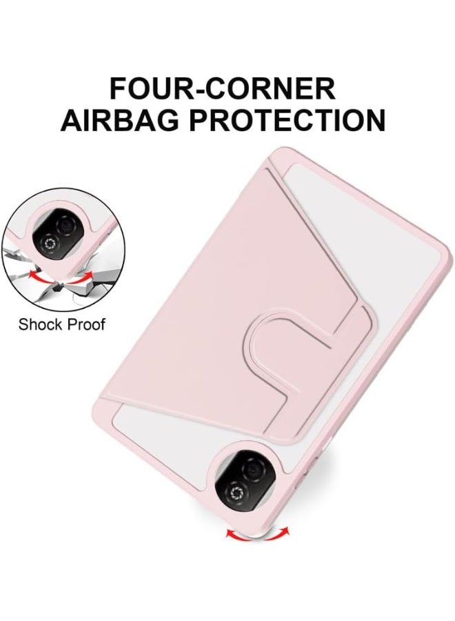 حافظة متوافقة مع Honor Pad X7 مقاس 8.7 بوصة 2025 مع حامل قلم، قاعدة دوارة 360 درجة، غلاف ذكي قابل للطي لجهاز Honor Pad X7 مقاس 8.7 بوصة (وردي) - Image 4