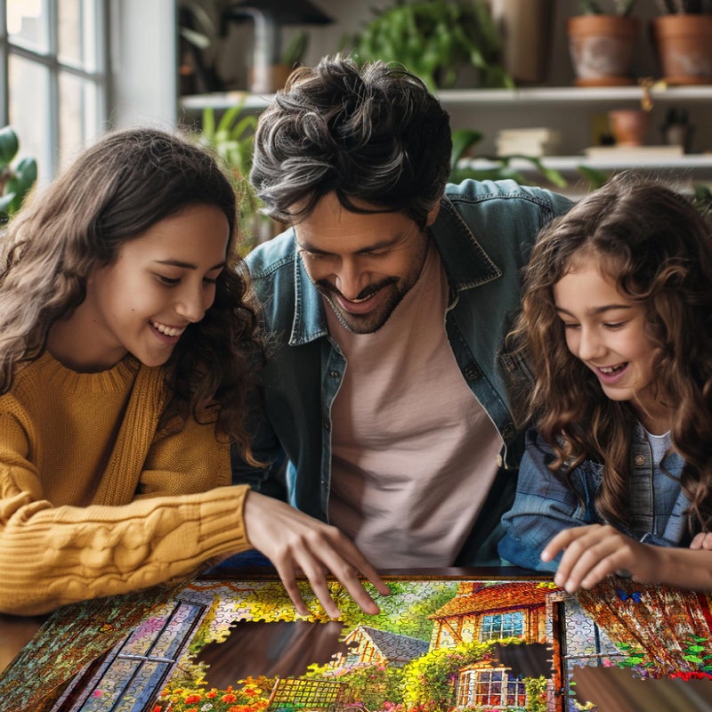 White Mountain 1000 Piece Jigsaw Puzzle Scenic Spring Flower Puzzles with Large Pieces Gift for Adults and Family 24"x30" - Country Breakfast - Image 4