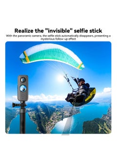 KASTWAVE Invisible Selfie Stick for GoPro Insta360 (120cm/47.2 inch), Lightweight Carbon Fiber Extension Pole for Go Pro Max Hero 11 10 9 8 7 6 5 One X2 X3 DJI Action 2 3 AKASO 360 Camera  - Image 2