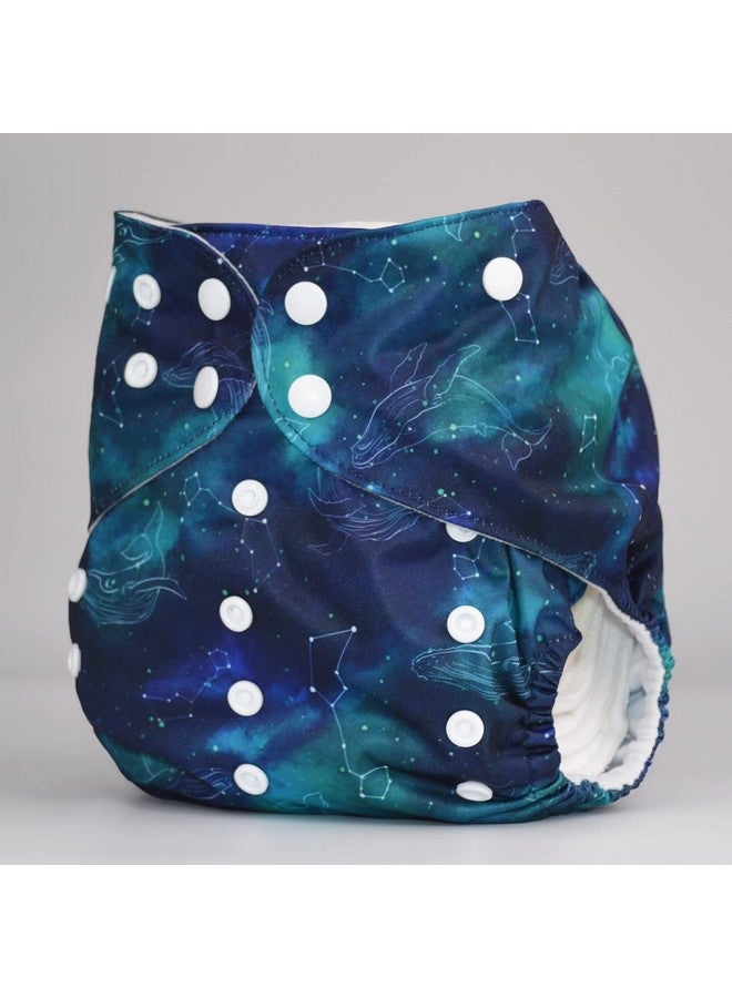 Sigzagor 2 To 7 Years Old Cloth Diaper Nappy Pocket Reusable Washable Junior Big Baby Kids Toddler (Whale Stars) - Image 3