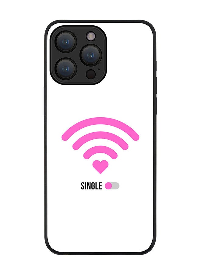 Stylizedd Cover for iPhone 15 Pro Max Case Rugged Black Slim fit Soft Flexible Anti Drop TPU Gel Thin Protective Phone Cases - Wifi Single Girl - Image 1