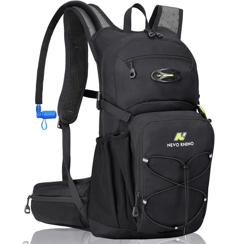N NEVO RHINO Hydration Backpack, 18L Multipurpose Hiking Backpack with 3L Water Bladder, Water Backpack Insulated Hydration Pack Ideal for Hiking and Cycling - Image 1