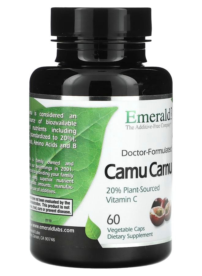 Emerald Laboratories Camu Camu 60 Vegetable Caps (500 mg per Capsule) - Image 2