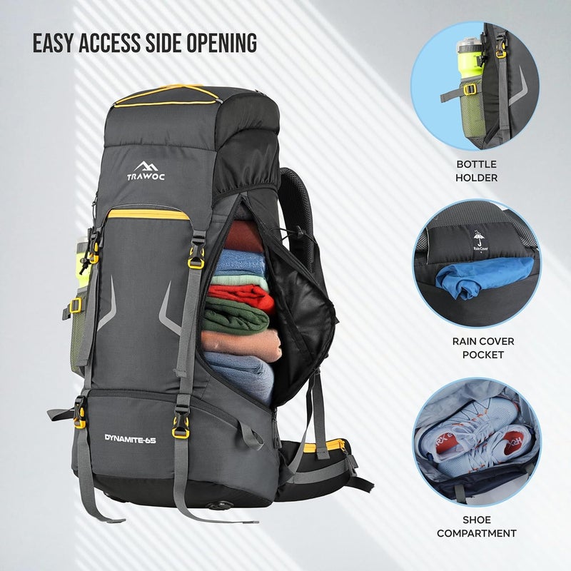 TRAWOC DYNAMITE 65L Travel Backpack - Image 4