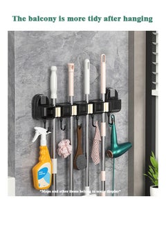 Ssovi Suction Cup Multifunctional Storage Rack For Home Kitchen Bathroom Toilet Row Suction Cup Mop Clip Without Punching.  - Image 2