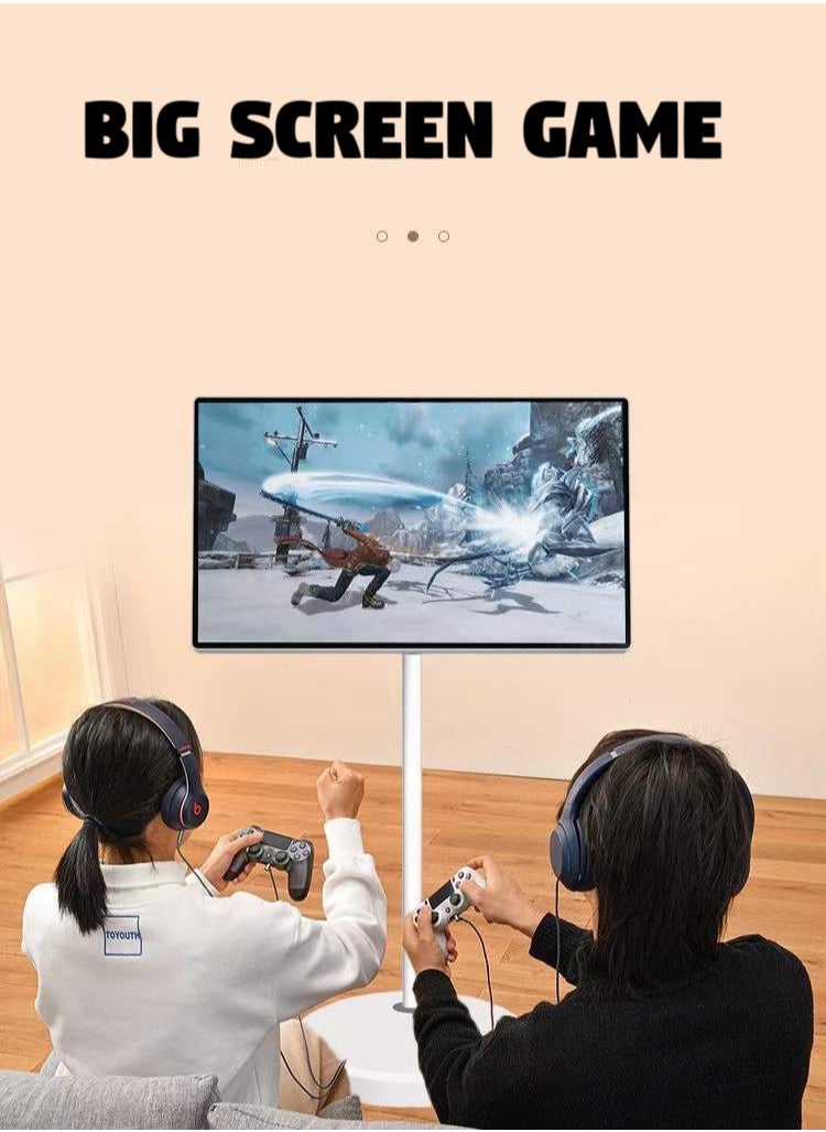 24-Inch Portable TV with Adjustable Floor Touch Screen Smart TV | 360° Rotating Screen | Android system  | 8+128G