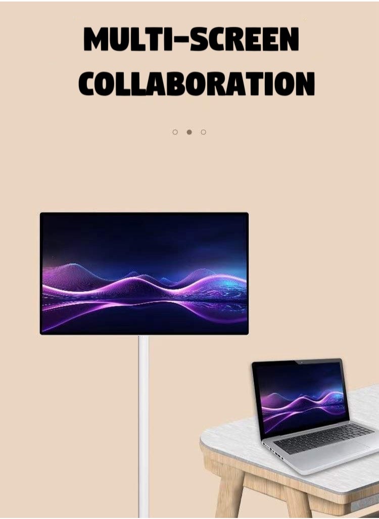 24-Inch Portable TV with Adjustable Floor Touch Screen Smart TV | 360° Rotating Screen | Android system  | 8+128G