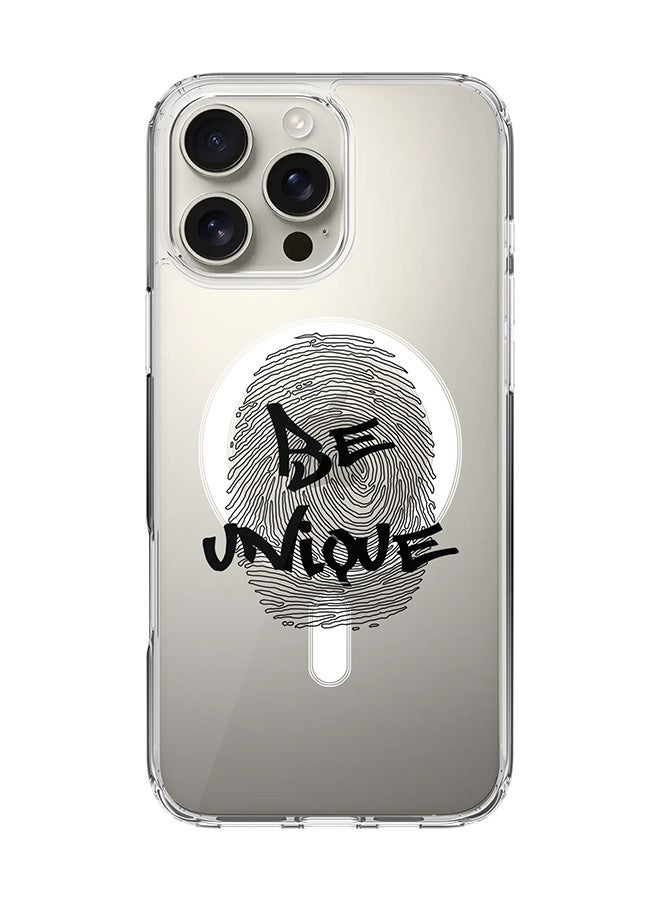 Stylizedd غطاء لجهاز آيفون 16 برو ماكس [متوافق مع ماغسيف] غطاء مغناطيسي رقيق شفاف - كن فريدًا - Image 1