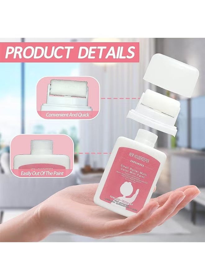 XIGUANJIA Small Roller-Multi Color Mini Paint, Portable DIY Decoration Wall Repair Roller Latex Paint, Fill Quick, Water Proof Removing Wall Stains, Environmentally Friendly Latex Paint - 100G (White)  - Image 2