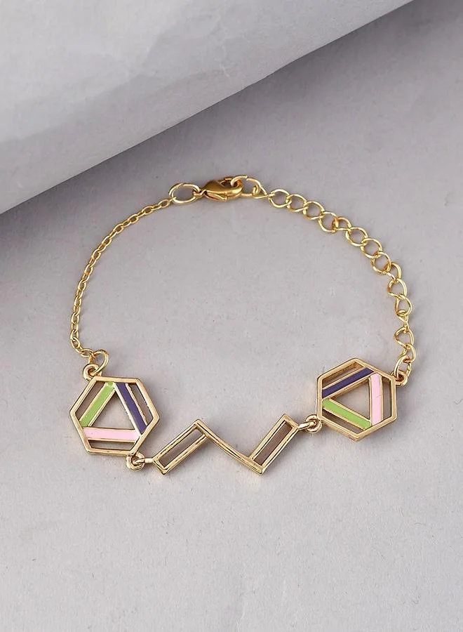 VOYLLA Benzene Enamelled Dainty Bracelet